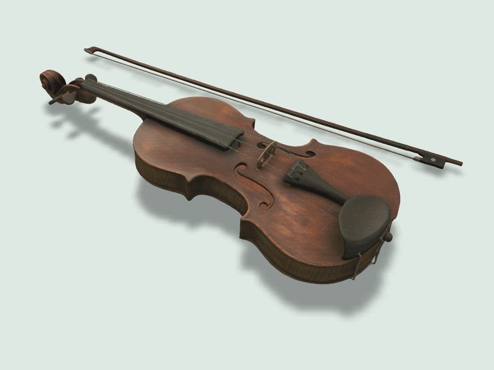 小提琴 3D 模型预览